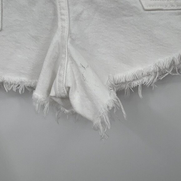 Relaxed denim short in white raw hem woman's size 31 new with tag - Picture 11 of 15